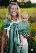 Load image into Gallery viewer, Little Frog Ring Sling - Lovely Fern - 100% kammad bomull
