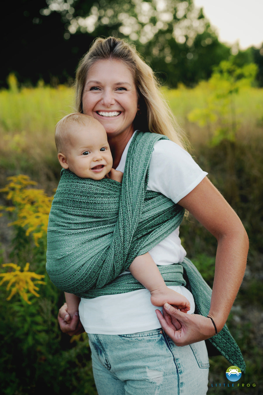 Little Frog Baby Wrap - Lovely Fern - 100% kammad bomull