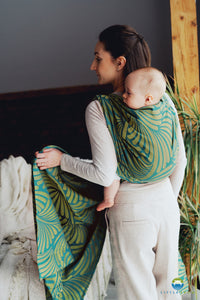 Little Frog Baby Wrap - Spring Plumes - 100% kammad bomull