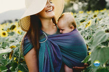 Load image into Gallery viewer, Little Frog Ring Sling - Lovely Nightfall - 100% combed cotton
