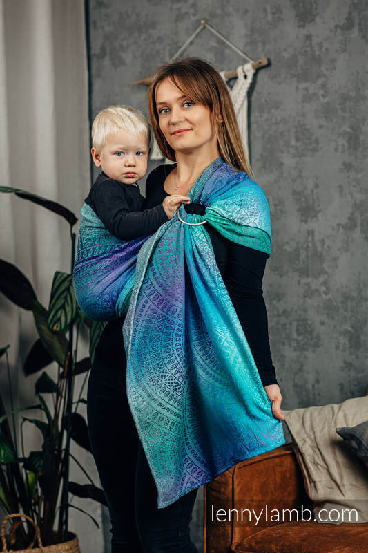 Ring sling - PEACOCK'S TAIL - FANTASY - 100% cotton