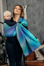 Load image into Gallery viewer, Ring sling - PEACOCK&#39;S TAIL - FANTASY - 100% cotton
