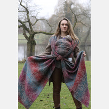 Ladda upp bild till gallerivisning, Yaro vävd sjal - Ava Trinity Maroon Rainbow Choco High Wool - 70% ull, 30% bomull - Utförsäljning!
