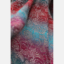Ladda upp bild till gallerivisning, Yaro vävd sjal - Ava Trinity Maroon Rainbow Choco High Wool - 70% ull, 30% bomull - Utförsäljning!
