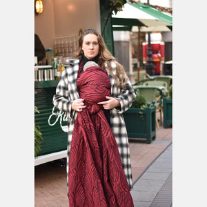 Yaro vävd sjal - Dandy Burgund Black Wool Blend - 60% bomull, 35% merinoull, 5% silke - Demoex
