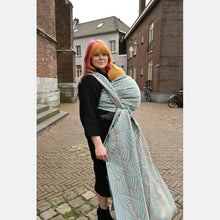 Ladda upp bild till gallerivisning, Yaro vävd sjal - Dandy Duo Silver-Blue Beige Linen - 70% bomull, 30% linne - Utförsäljning!
