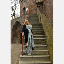Ladda upp bild till gallerivisning, Yaro vävd sjal - Dandy Duo Silver-Blue Beige Linen - 70% bomull, 30% linne - Utförsäljning!
