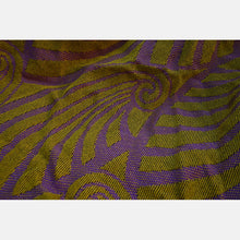 Ladda upp bild till gallerivisning, Yaro vävd sjal - Dandy Duo Yellow Purple Navy Silk - 70% bomull, 30% silke - Utförsäljning!

