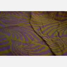 Ladda upp bild till gallerivisning, Yaro vävd sjal - Dandy Duo Yellow Purple Navy Silk - 70% bomull, 30% silke - Utförsäljning!
