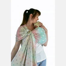 Load image into Gallery viewer, Yaro Ring Sling - Dots Pastel Rainbow Ring Sling - 100% cotton
