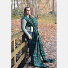 Ladda upp bild till gallerivisning, Yaro vävd sjal - Four Winds Black Malachit Linen Hemp - 65% bomull, 20% linne, 15% hampa

