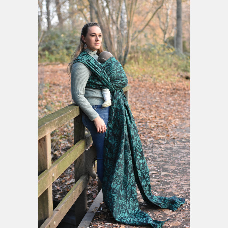 Yaro vävd sjal - Four Winds Black Malachit Linen Hemp - 65% bomull, 20% linne, 15% hampa