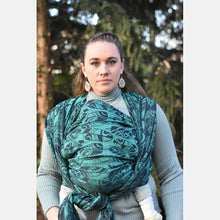 Ladda upp bild till gallerivisning, Yaro vävd sjal - Four Winds Black Malachit Linen Hemp - 65% bomull, 20% linne, 15% hampa
