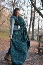 Ladda upp bild till gallerivisning, Yaro vävd sjal - Four Winds Black Malachit Linen Hemp - 65% bomull, 20% linne, 15% hampa

