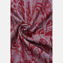 Load image into Gallery viewer, Yaro Woven wrap - Four Winds Burgundy Light/Grey Wool Blend - 60% Cotton, 20% Wool, 12% Cashmere, 8% Silk - Sale!
