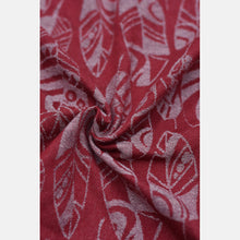 Load image into Gallery viewer, Yaro Woven wrap - Four Winds Burgundy Light/Grey Wool Blend - 60% Cotton, 20% Wool, 12% Cashmere, 8% Silk - Sale!
