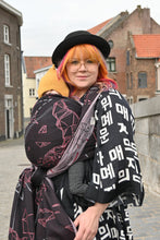 Ladda upp bild till gallerivisning, Yaro vävd sjal - Geofox Duo Black Red Silver Seacell - 75% bomull, 25% seacell - Utförsäljning!
