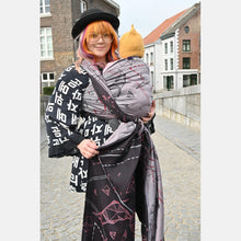 Ladda upp bild till gallerivisning, Yaro vävd sjal - Geofox Duo Black Red Silver Seacell - 75% bomull, 25% seacell - Utförsäljning!

