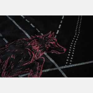Yaro vävd sjal - Geofox Duo Black Red Silver Seacell - 75% bomull, 25% seacell - Utförsäljning!