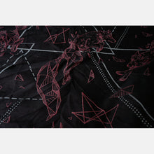 Ladda upp bild till gallerivisning, Yaro vävd sjal - Geofox Duo Black Red Silver Seacell - 75% bomull, 25% seacell - Utförsäljning!
