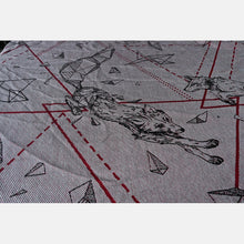 Ladda upp bild till gallerivisning, Yaro vävd sjal - Geofox Duo Black Red Silver Seacell - 75% bomull, 25% seacell - Utförsäljning!
