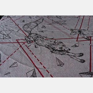 Yaro ringsjal - Geofox Duo Black Red Silver Seacell Ring Sling - 75% bomull, 25% seacell