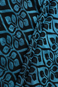 Yaro woven wrap - La Vita Blue-Black Linen - 60% cotton, 40% linen