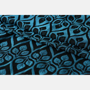 Yaro woven wrap - La Vita Blue-Black Linen - 60% cotton, 40% linen