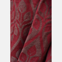 Load image into Gallery viewer, Yaro Woven wrap - La Vita Burgundy Gray Wool Blend - 60% Cotton, 30% Wool, 5% Silk, 5% Cashmere - Sale!
