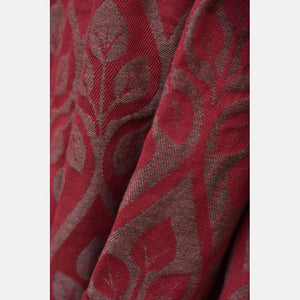 Yaro Woven wrap - La Vita Burgundy Gray Wool Blend - 60% Cotton, 30% Wool, 5% Silk, 5% Cashmere - Sale!