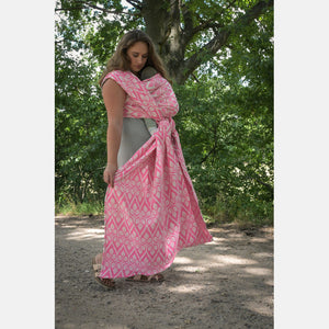Yaro vävd sjal - La Vita Duo Fluo Pink Wool Blend - 50% bomull, 30% ull, 10% kashmir, 10% silke - Utförsäljning!