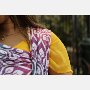 Yaro Woven wrap - La Vita Trinity Caribbean Rainbow Tencel Linen - 65% Cotton, 30% Tencel, 5% Linen