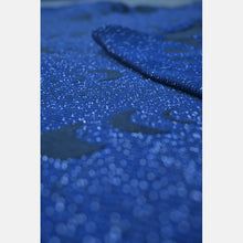 Load image into Gallery viewer, Yaro ring sling - Luna Duo Black Dark/Blue Glam Ring Sling - 99% cotton, 1% glitter
