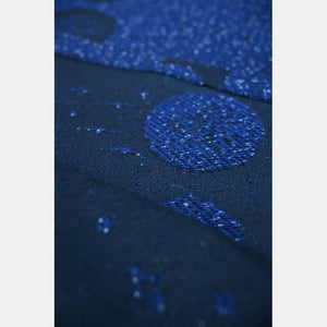 Yaro ring sling - Luna Duo Black Dark/Blue Glam Ring Sling - 99% cotton, 1% glitter
