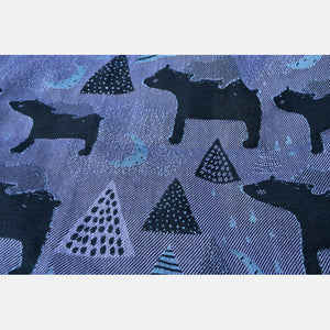 Yaro ringsjal - Mama Bear Duo Black Ice/Blue Wool Linen Ring Sling - 45% bomull, 30% ull, 25% linne - Utförsäljning!