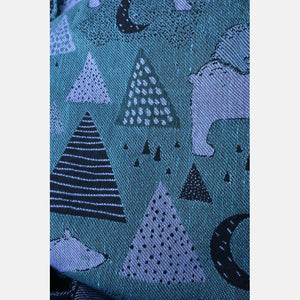 Yaro ringsjal - Mama Bear Duo Black Ice/Blue Wool Linen Ring Sling - 45% bomull, 30% merinoull, 25% linne - Utförsäljning!