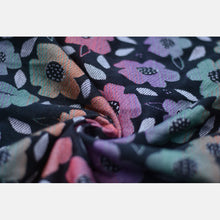 Load image into Gallery viewer, Yaro vävd sjal - Poppy Duo Sunrise Rainbow Black Grey - 100% bomull - Utförsäljning!
