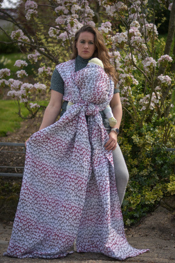 Yaro vävd sjal - Pussycat Ultra Carnelian Rainbow Tencel Linen - 40% bomull, 30% linne, 30% tencel - Utförsäljning!
