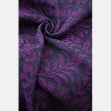 Load image into Gallery viewer, Yaro ringsjal - Rococo Black Purple Linen Seacell Ring Sling - 70% bomull, 20% linne, 10% seacell - Utförsäljning!
