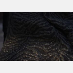 Yaro Woven wrap - Tiger Puffy Black Gold Cashmere Glam - 45% Cotton, 45% Cashmere, 5% Viscose, 1% Glitter