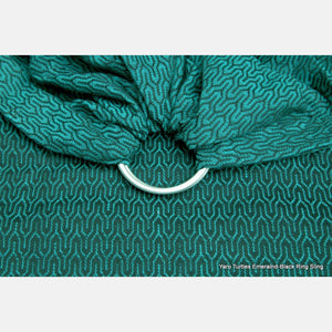 Yaro ringsjal - Turtle Emerald/Black Ring Sling - 100% bomull