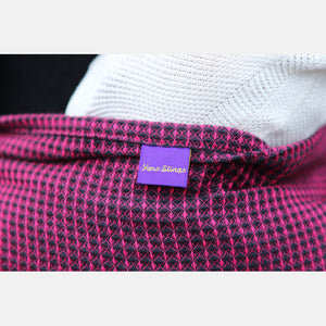 Yaro vävd sjal - Waffles Black Pink - 100% bomull - Begagnad