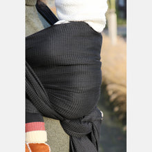 Laden Sie das Bild in den Galerie-Viewer, Yaro vävd sjal - Waffles Black - 100% bomull
